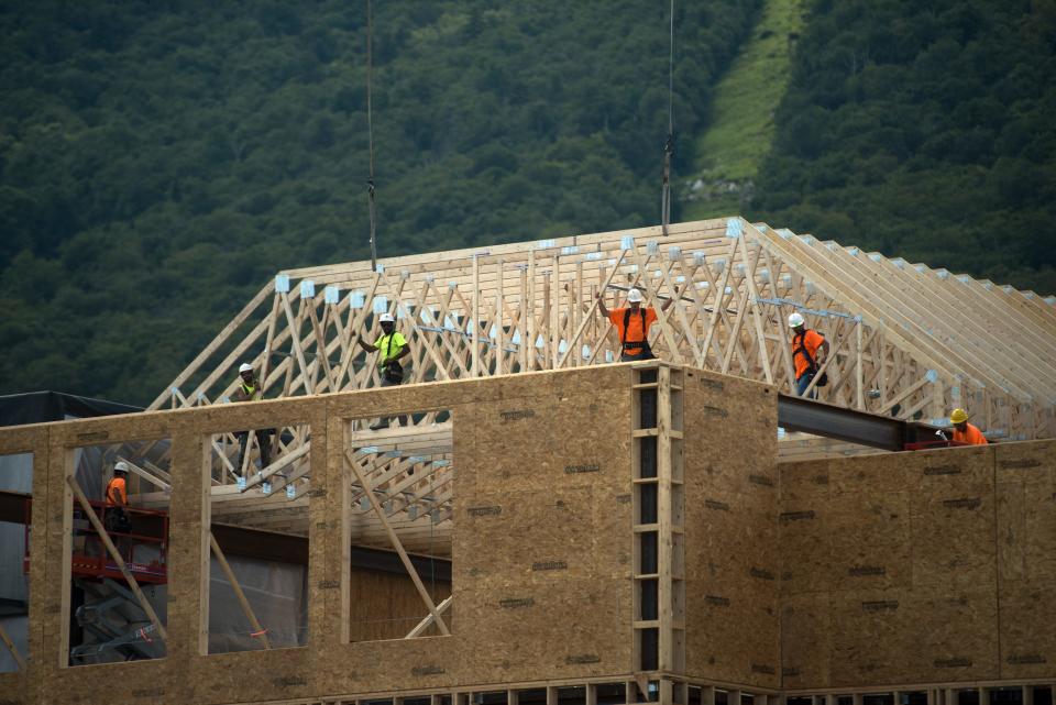 Construction was underway at Jay Peak on July 15, 2013.