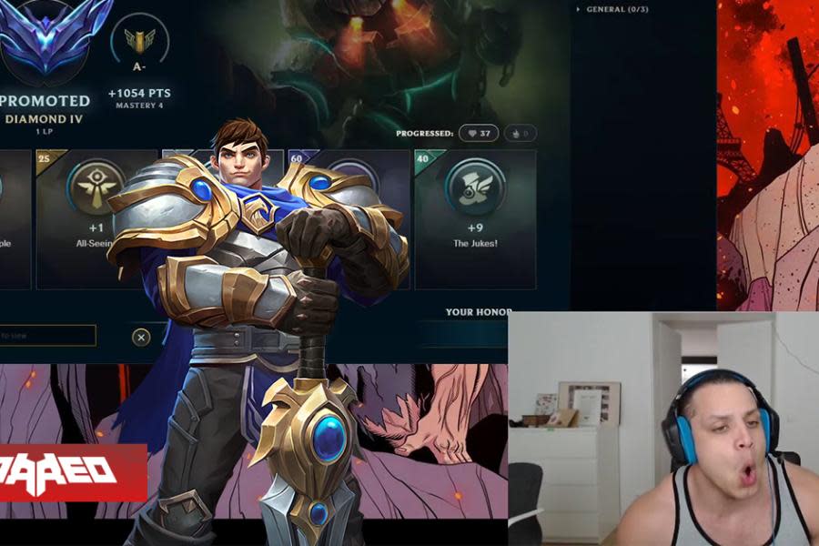 Tyler1 llega a Diamante en servidor EUW de League of Legends a pesar de que trollearon sus partidas y con un jugador que terminó 1/48