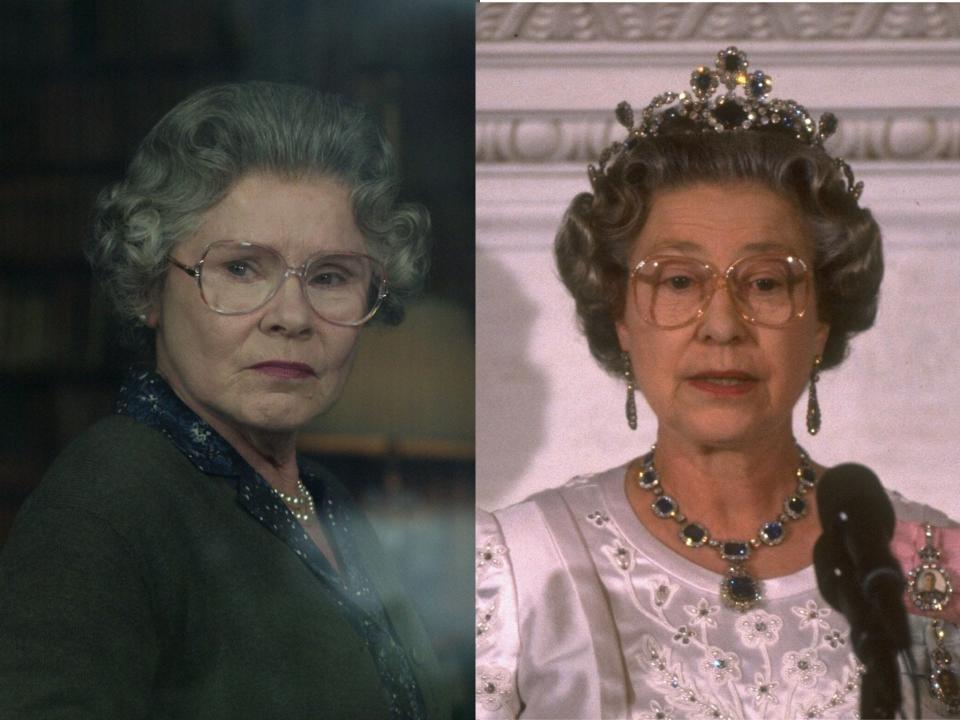 Imelda Staunton stars as Queen Elizabeth II in season five of Netflix's "The Crown."