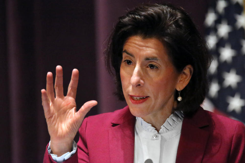 Rhode Island Governor Gina M. Raimondo  / Credit: David L. Ryan/The Boston Globe via Getty Images