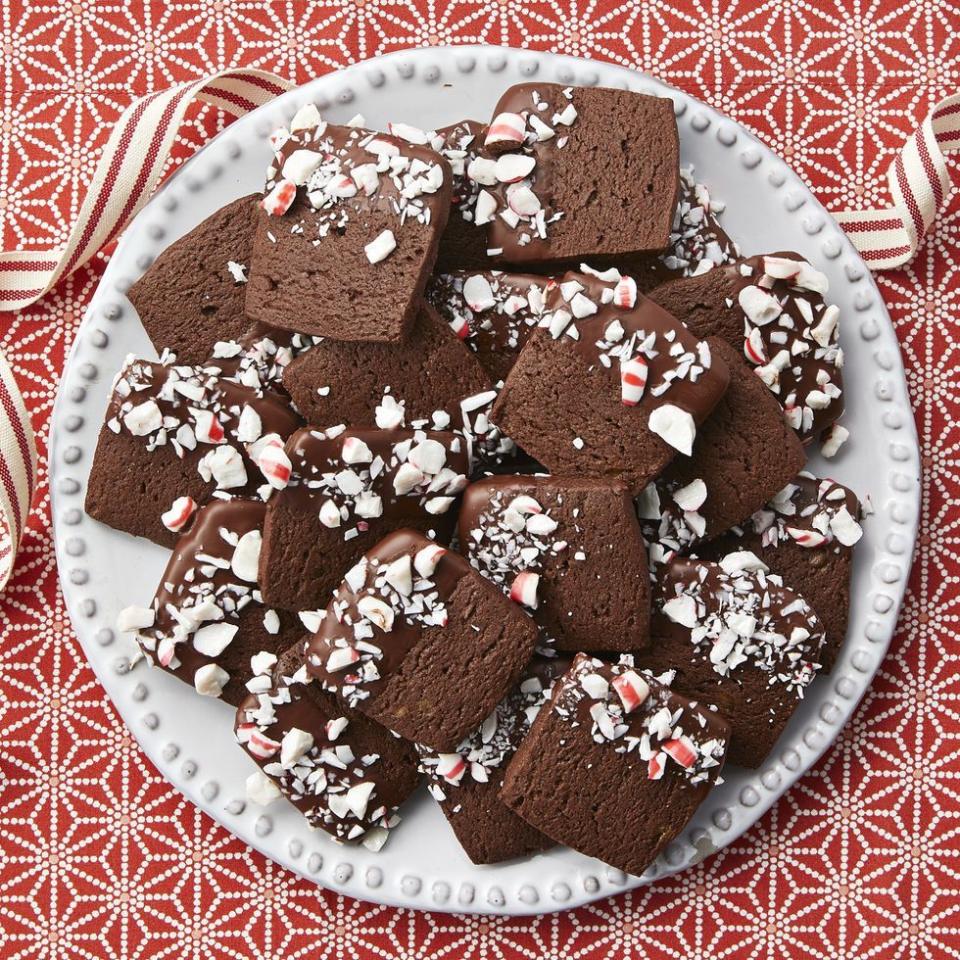 Chocolate-Peppermint Slice-and-Bake Cookies