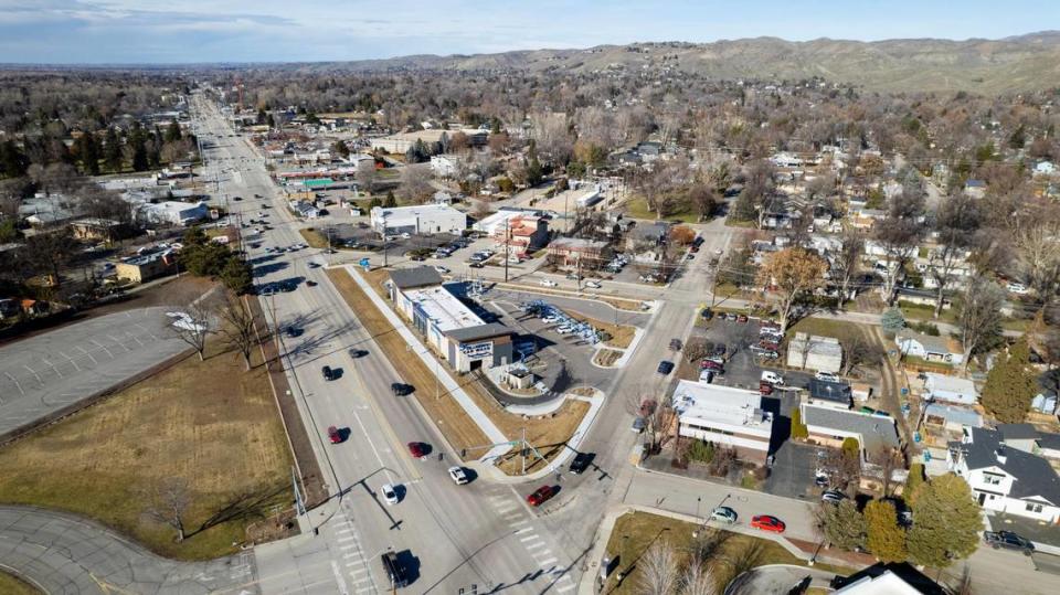 Shown on the left of the image is the ITD campus that CCDC hopes a developer will redevelop into housing and commercial development. State Street is shown near the center of the image. Sarah A. Miller/smiller@idahostatesman.com