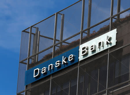 FILE PHOTO: Danske Bank sign is seen at the bank's Estonian branch in Tallinn, Estonia August 3, 2018. REUTERS/Ints Kalnins/File Photo