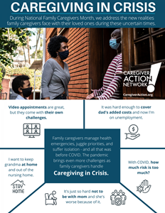 Allsup joins Caregiver Action Network in observing the theme of "Caregiving In Crisis" during National Family Caregivers Month in November 2020.