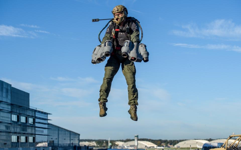 Richard Browning, founder and chief test pilot of Gravity Industries, served in the British Royal Marines before becoming a jet pack mogul - Anthony Upton