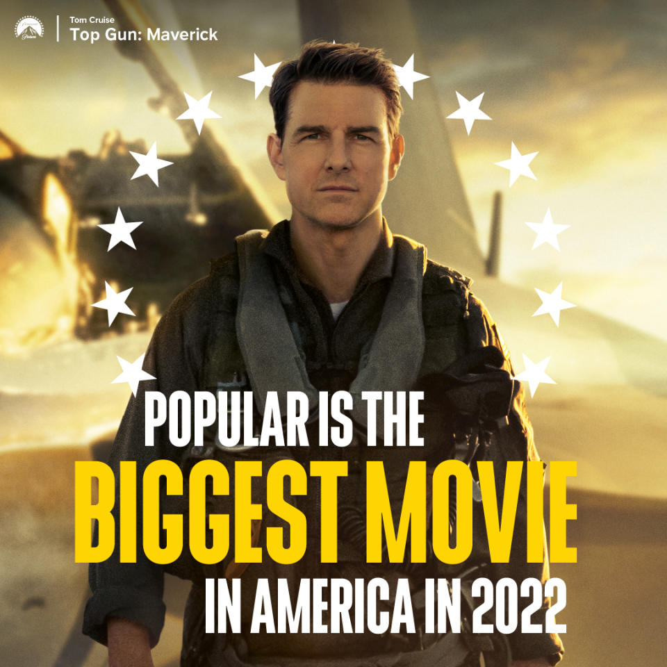 The “Top Gun: Maverick” art for new brand campaign “Popular Is Paramount” - Credit: Courtesy of Paramount Global