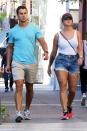 The lovebirds were completely in step in N.Y.C. during an early June shopping trip.