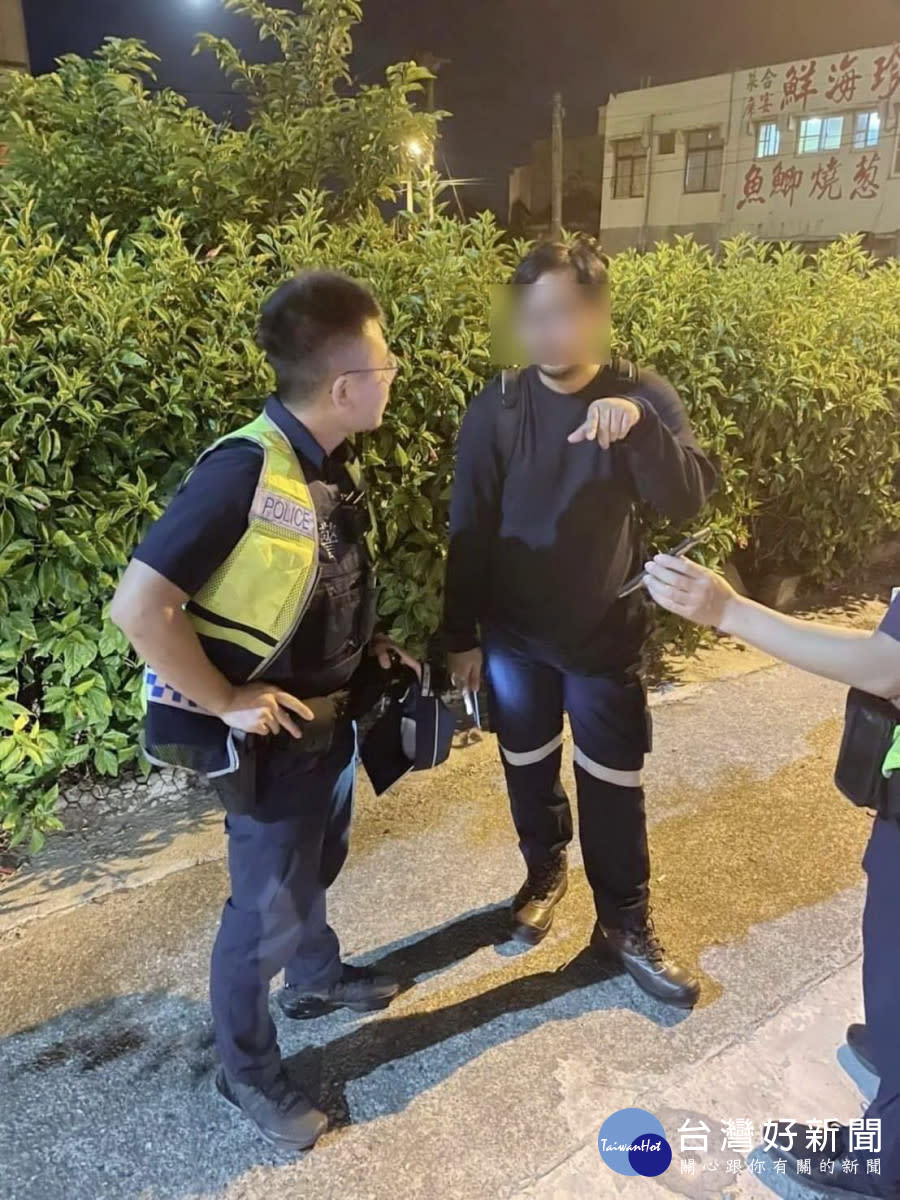 馬來西亞籍男子迷路向警方求助／台西警分局提供