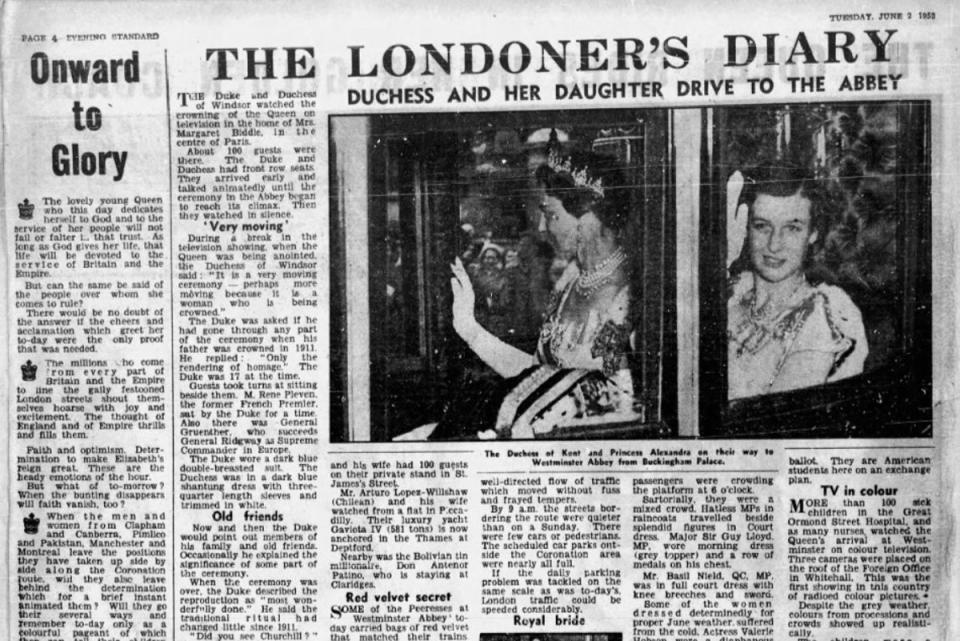 The Londoner’s Diary, 2nd June 1953 (Evening Standard)