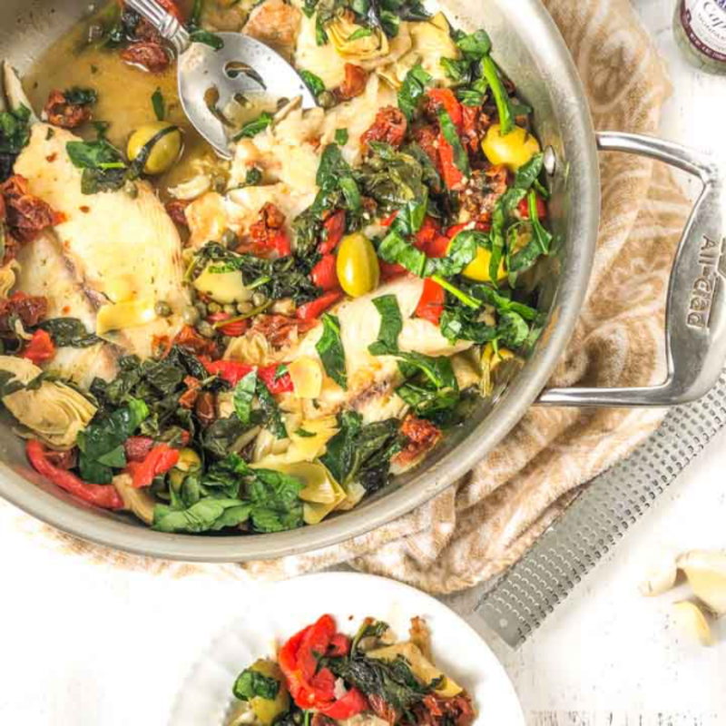 <p>My Life Cookbook</p><p>This easy low-carb Mediterranean fish dinner takes less than 20 minutes to make. So if you are looking for easy fish dinner ideas, try this easy, healthy and tasty fish dinner tonight!</p><p><strong>Get the recipe: <a href="https://mylifecookbook.com/easy-peasy-mediterranean-fish-dinner/" rel="nofollow noopener" target="_blank" data-ylk="slk:Low-Carb Mediterranean Fish Dinner;elm:context_link;itc:0;sec:content-canvas" class="link ">Low-Carb Mediterranean Fish Dinner</a></strong></p><p><strong>Related: <a href="https://www.yahoo.com/lifestyle/26-best-cod-fish-recipes-201031376.html" data-ylk="slk:26 Best Cod Fish Recipes to Make Tonight;elm:context_link;itc:0;sec:content-canvas;outcm:mb_qualified_link;_E:mb_qualified_link;ct:story;" class="link  yahoo-link">26 Best Cod Fish Recipes to Make Tonight</a></strong></p>