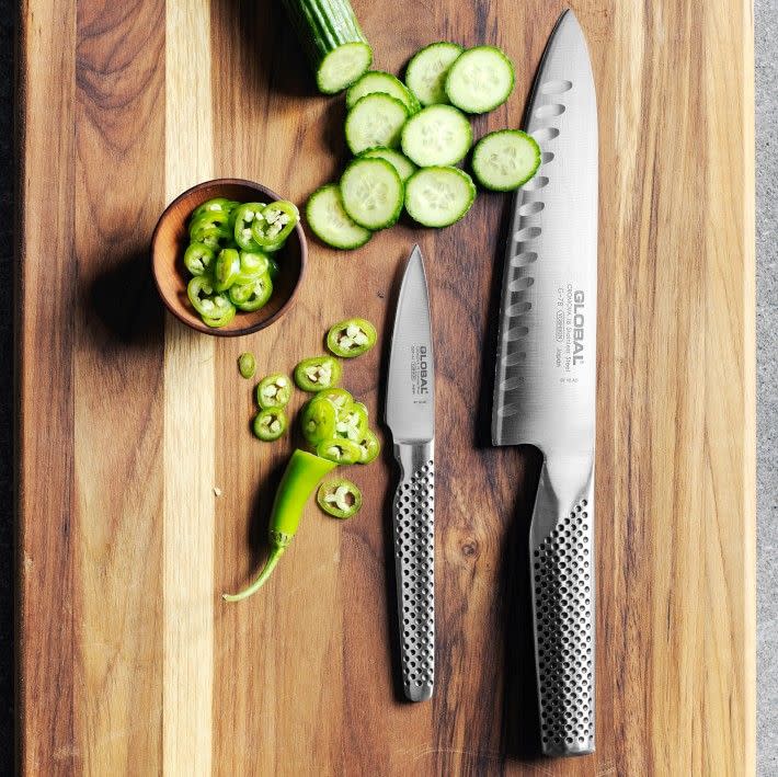 <p><strong>Global</strong></p><p>williams-sonoma.com</p><p><strong>$99.95</strong></p><p>Here's a sharp little gift set for the home cook or chef. You get the two most important knives in any kitchen, a chef's blade and a paring knife, built to last and so functional that you'll want to gift a pair to yourself.</p>