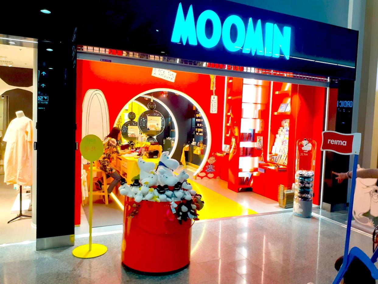 A moomin shop in the terminal.