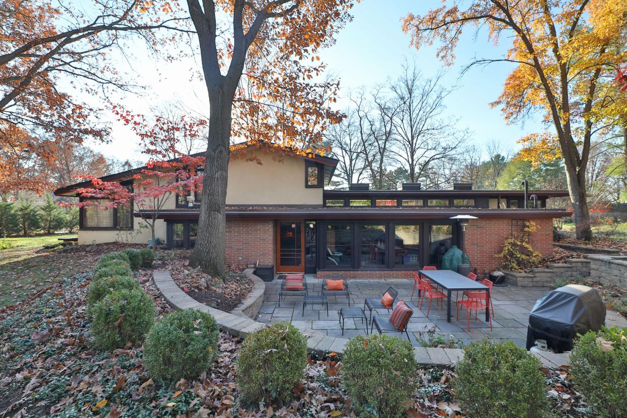A Rush Creek Village home new to the market includes a large sunken patio.