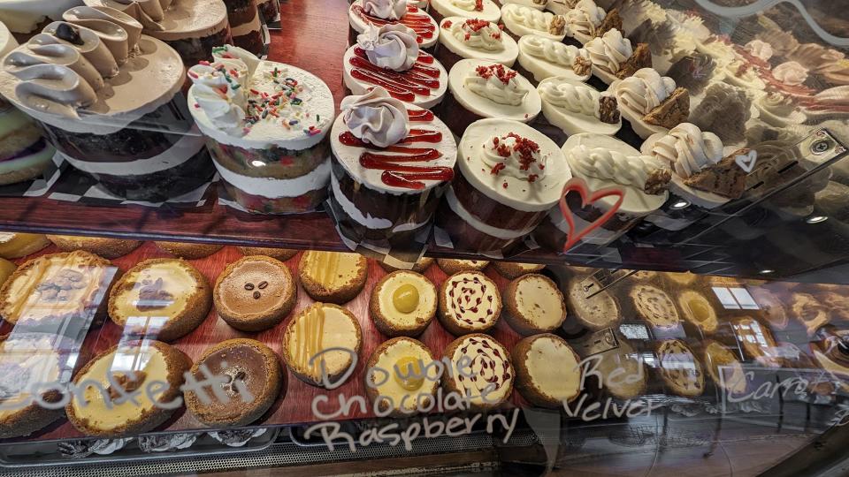 A display case full of treats at the Copper Crust.