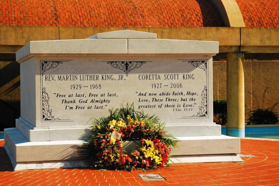 The graves of Dr King and his wife Coretta in Atlanta, Georgia (Getty)