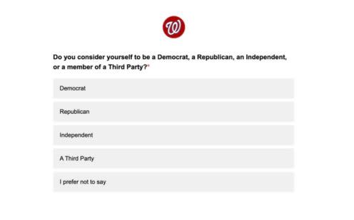 Major League Baseball is asking fans for their political affiliation in post-game surveys.