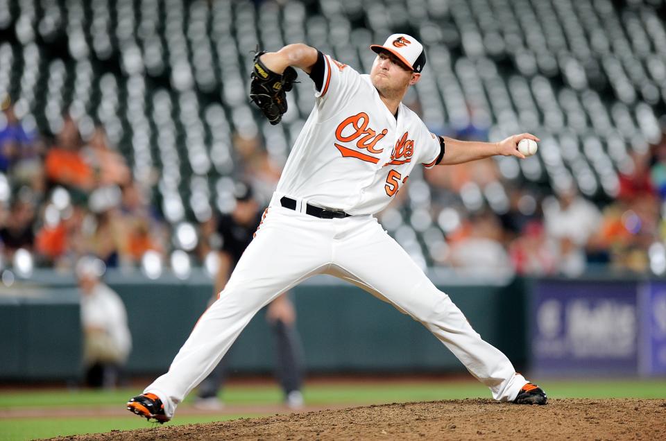 Zach Britton of the Baltimore Orioles blew his first save since Sept. 20, 2005 on Wednesday afternoon. (Getty Images) 