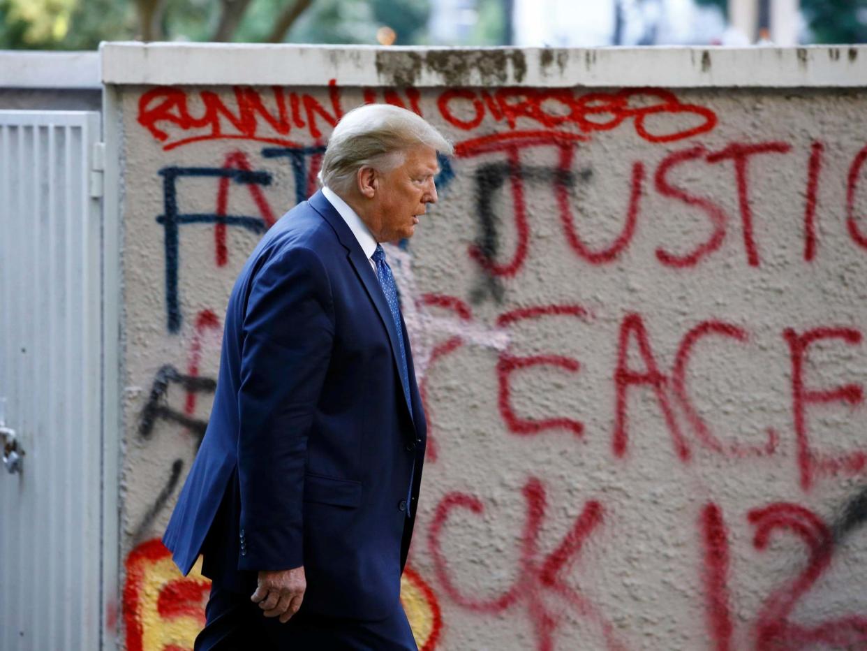 Donald Trump blamed left-wing groups for protest disturbances: AP