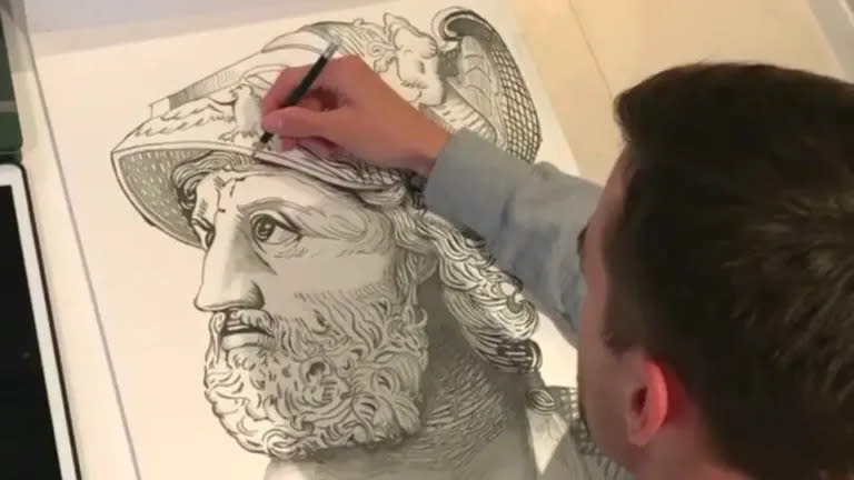 Nicolás Tagliafico dibujando: su otra pasión que comparte en redes