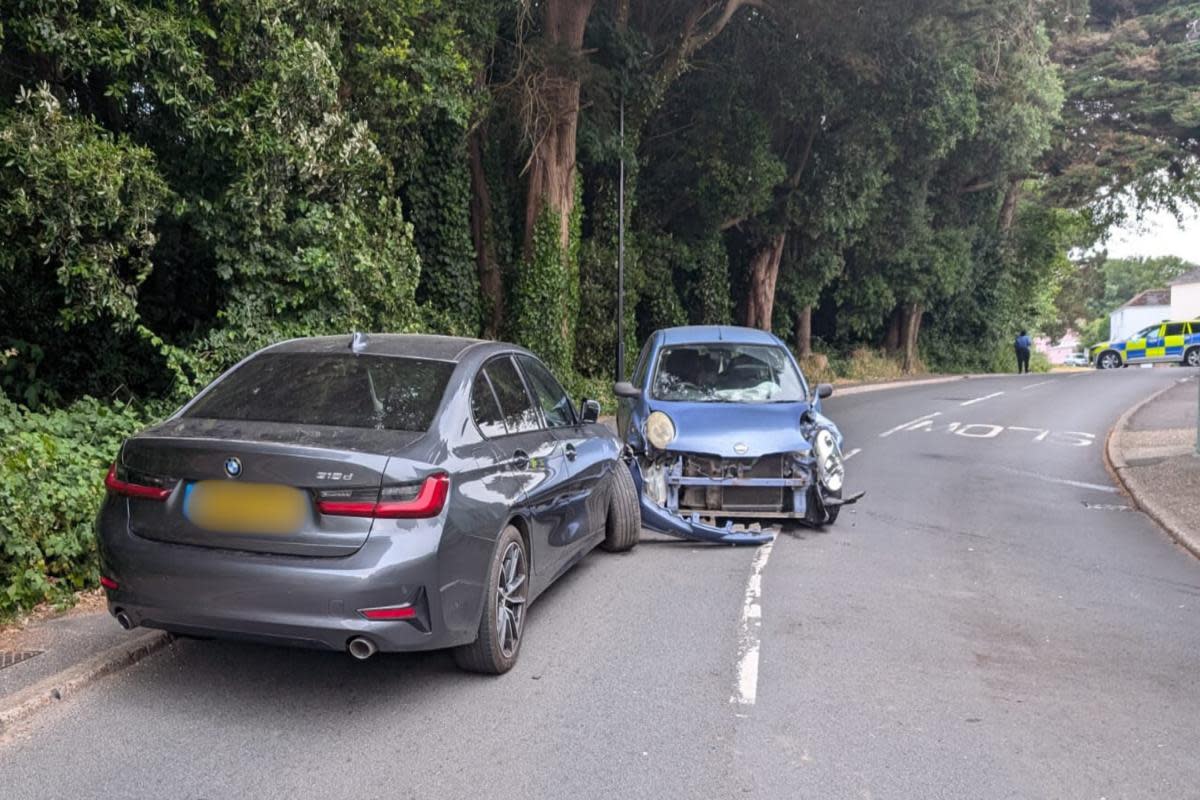 Island man arrested as drink drive and weapons suspect after three-vehicle crash <i>(Image: Isle of Wight County Press)</i>