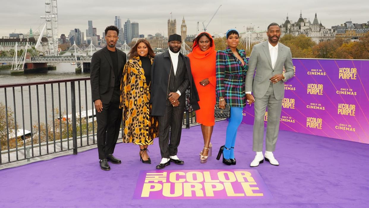 Corey Hawkins, Taraji P. Henson, Blitz Bazawule, Danielle Brooks, Fantasia Barrino and Colman Domingo from 'The Color Purple'