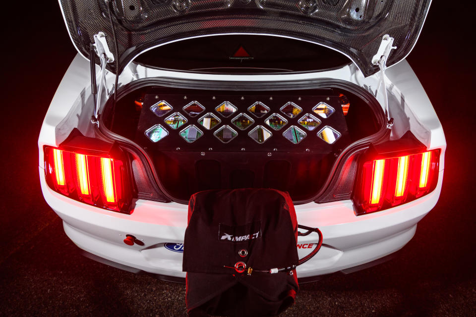 Engineered to shatter towering performance goals without using a drop of fuel, the all-electric Ford Mustang Cobra Jet 1400 prototype has blazed through a quarter-mile in 8.27 seconds at 168 miles per hour and reached 1,502 peak wheel horsepower in recent private development testing.