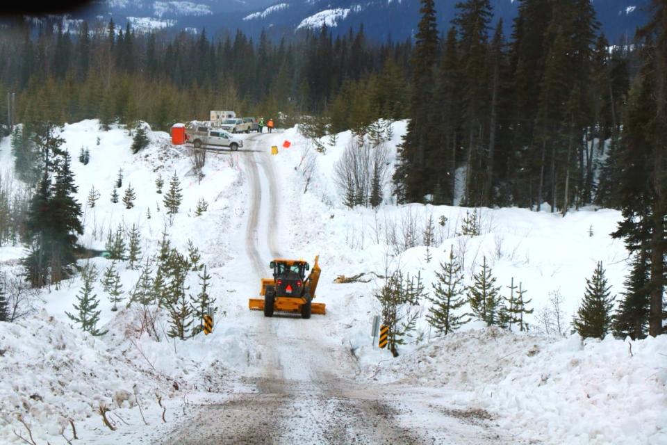 Construction work on the Coastal GasLink natural gas pipeline is underway along the Morice Forest Service Road, near Smithers, B.C.