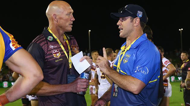 Country coach Craig Fitzgibbons with Fittler. Image: Getty