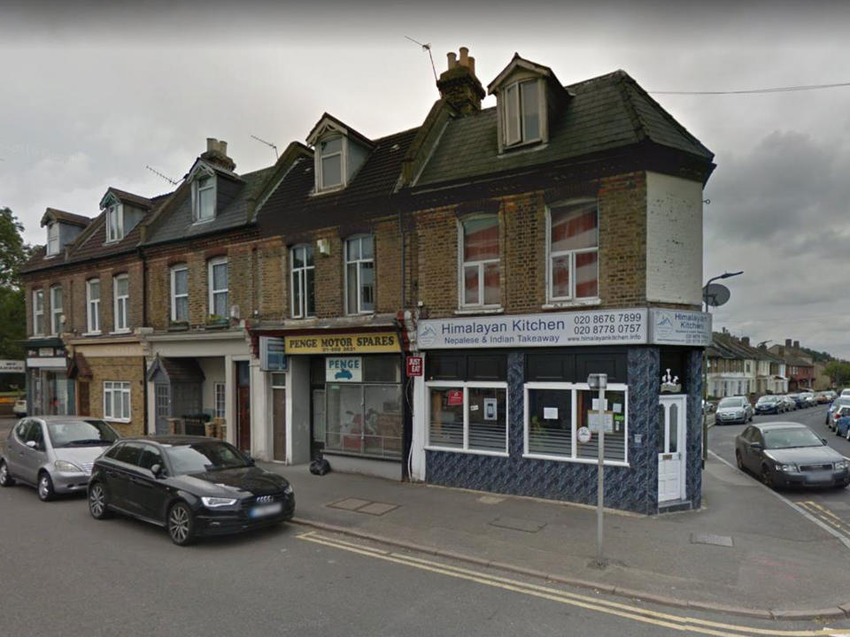 The attack took place in Penge Lane, Penge, on 15 October: Google Streetview