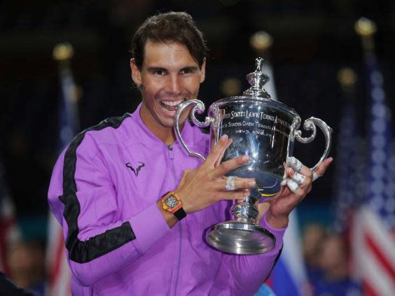 Rafael Nadal, who won the men’s singles title last year, will not compete in New York (AP)