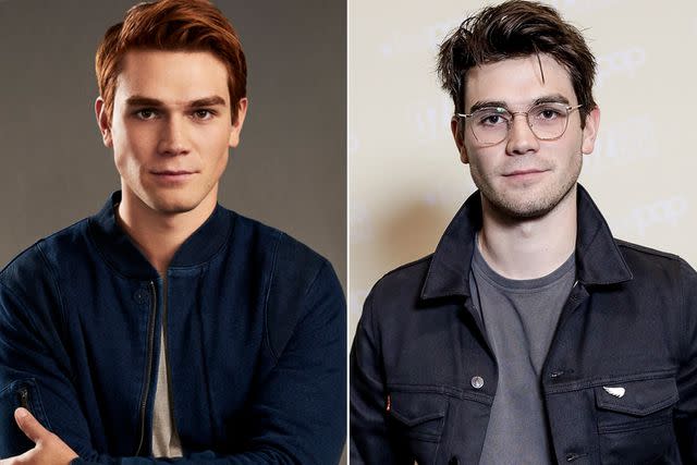 <p>Marc Hom/The CW, Sam Tabone/WireImage</p> KJ Apa played redheaded Archie Andrews on Riverdale for 7 years.