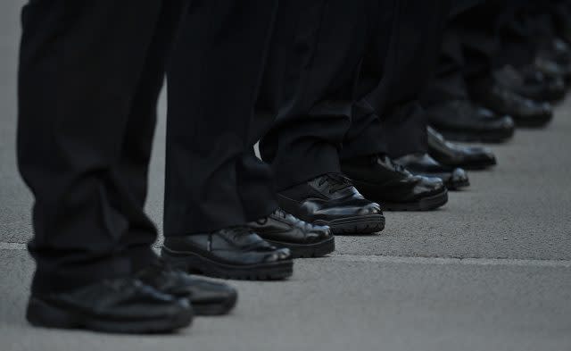 Police during an inspection