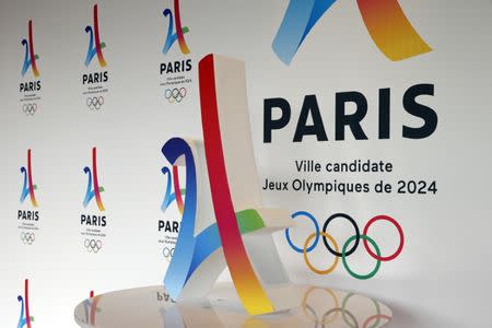 The logo of the Paris candidacy for the 2024 Olympic and Paralympic Games is pictured in Paris, France, February 17, 2016. REUTERS/Benoit Tessier Picture Supplied by Action Images