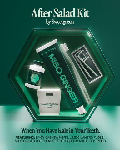 <p>Courtesy of Sweetgreen</p> Sweetgreen April Fools' Day prank involved a dental hygiene kit