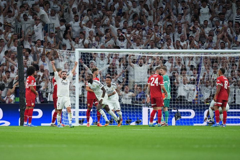 Stuttgart pushed Real Madrid but conceded twice late on to lose (Getty Images)