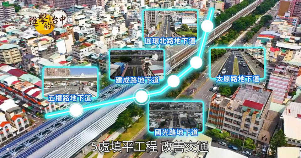 台中鐵路沿線共有5處地下道進行填平工程。(圖/進擊的台中)