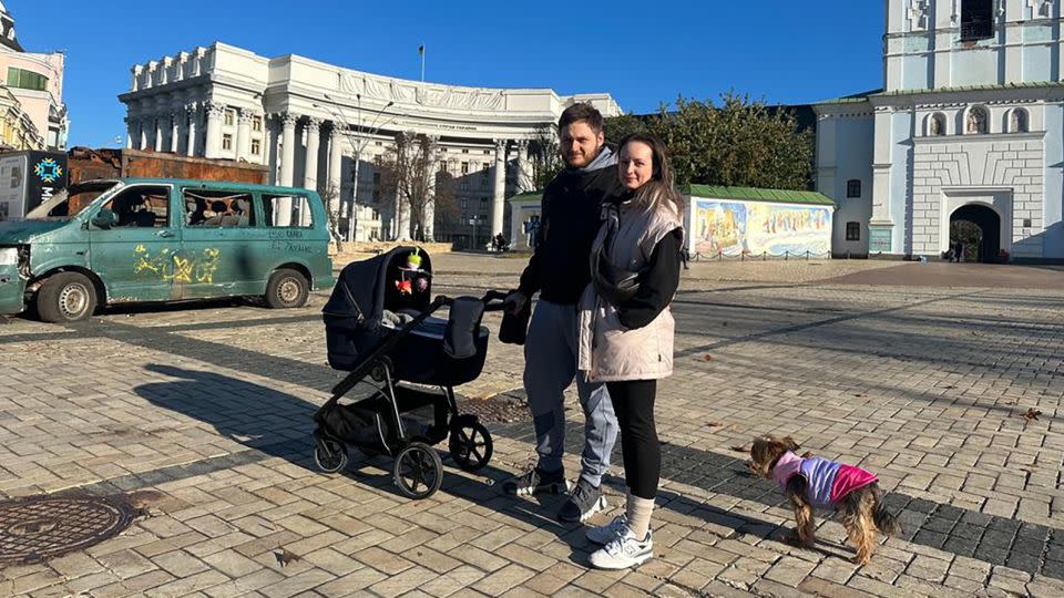 Vitalii Shevchuk and his family fled Hostomel, a Kyiv suburb, where elite Russian forces landed in the morning of the Russian invasion to capture the capital city. - CNN