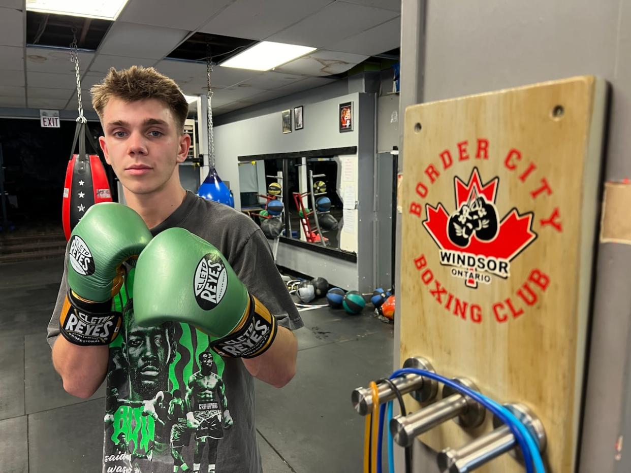 Jayden Trudell is the provincial and national boxing champion in his weight class. (Jacob Barker/CBC - image credit)