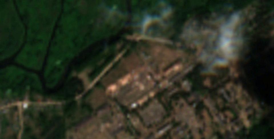 A satellite image appears to show new facilities set up recently, at a military base in Tse (European Union/Copernicus Sentinel-2/Handout via REUTERS)