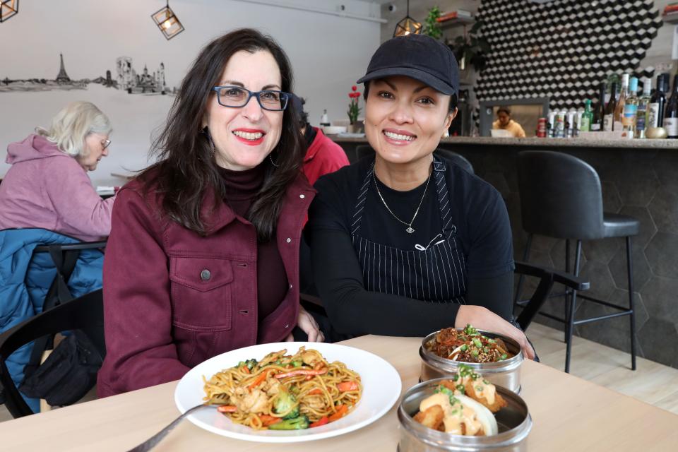 Lohud food and dining reporter Jeanne Muchnick with Chef/Owner Waree Sunlee at Grub in West Nyack Jan. 18, 2024.