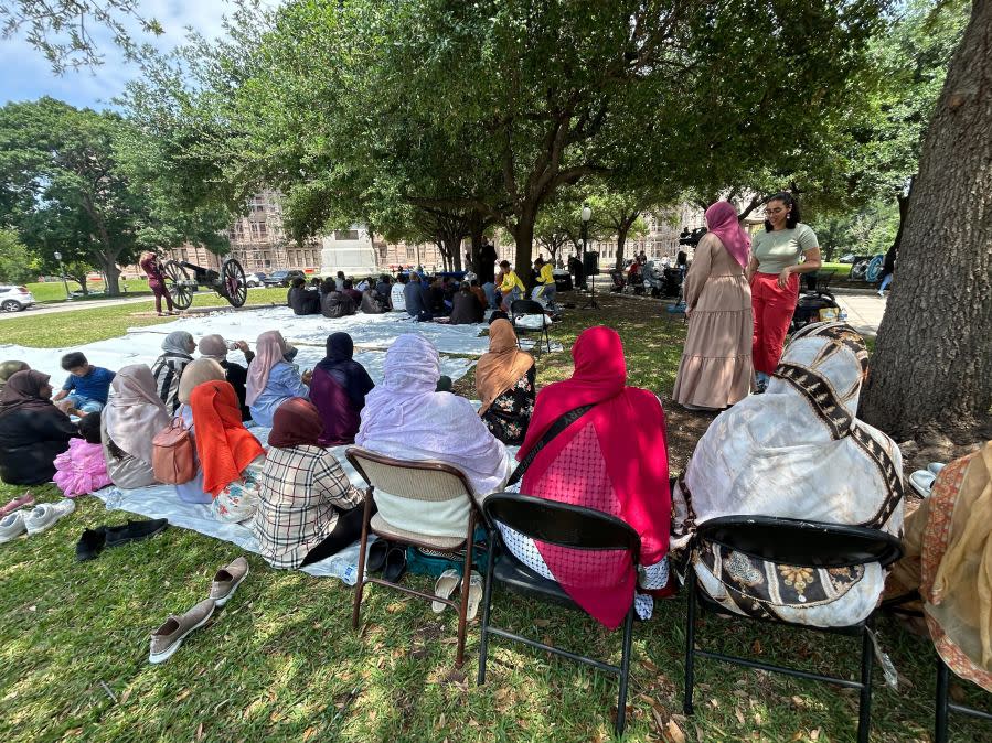 The third annual ‘Eid Celebration at the Capitol’ took part to mark Eid ul-Fitr (EED-al-FITTER)– the “feast of fast breaking” to celebrate the end of Ramadan on Friday at the Texas Capitol | Frank Martinez/KXAN News