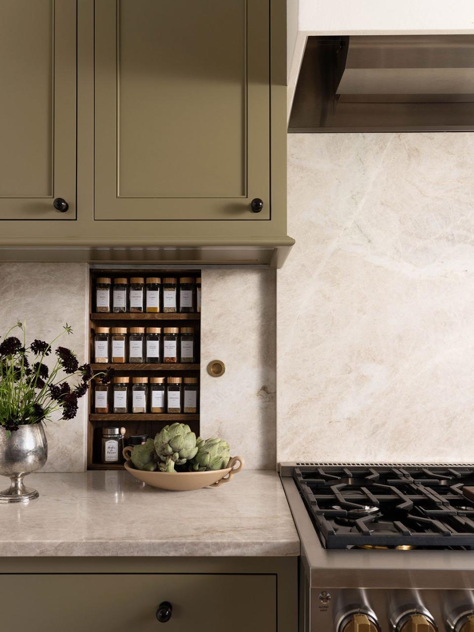 hidden cabinet backsplash