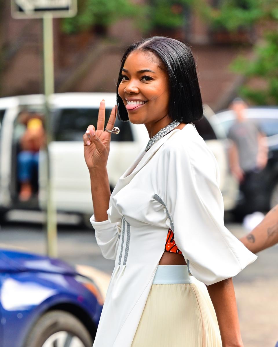 <h1 class="title">Celebrity Sightings In New York City - July 21, 2021</h1><cite class="credit">James Devaney/Getty Images</cite>