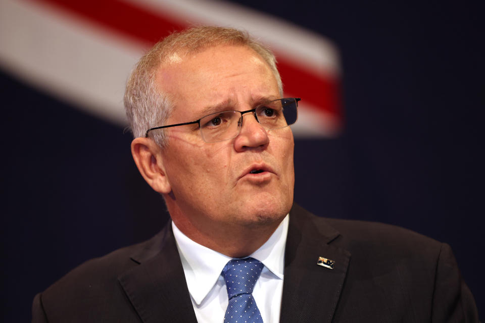 Scott Morrison, who implemented staged tax cuts, looks concerned.