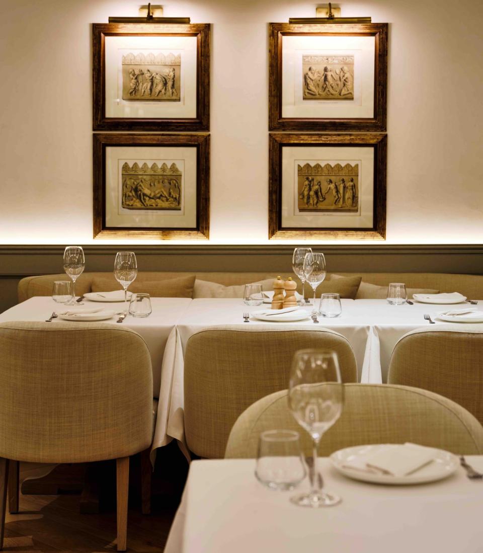 <p>A restaurant from the Ferragamo family is bound to be super slick and impossibly stylish – but even with such high expectations, Il Borro is immediately impressive. Located slap-bang in the middle of Mayfair, inside it’s all smooth jazz, soft lighting, classical art and cream furnishings – perfect for a laid-back date night, any day of the week. </p><p>The cuisine showcases the finest farm-to-table produce from Ferragamo’s country-chic estate in Tuscany, with exquisite ingredients and organic wines taking centre stage. Think traditional, rustic dishes including pappa al pomodoro (a fresh, Tuscan take on bruschetta), lentil salad, roasted baby chicken and the most epic, garlicky tomato pasta you’ll ever try (Pici all’aglione) – all elegantly elevated to match the surroundings. </p><p><strong>Click <a href="https://ilborrotuscanbistro.co.uk/" rel="nofollow noopener" target="_blank" data-ylk="slk:here;elm:context_link;itc:0;sec:content-canvas" class="link ">here</a> to find out more.</strong></p><p><strong>Location: 15 Berkeley St, London W1J 8DY</strong> </p>