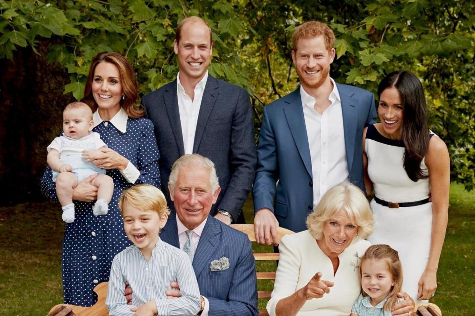 'Say cheese!': Prince Charles released two family pictures to mark his landmark birthday (AP)