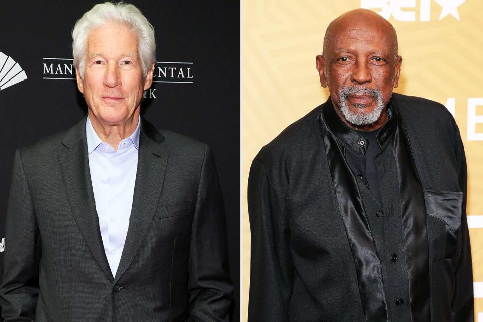 <p>Dia Dipasupil/Getty; Leon Bennett/WireImage</p> Richard Gere, left, and his Officer and a Gentleman co-star Louis Gossett Jr., right