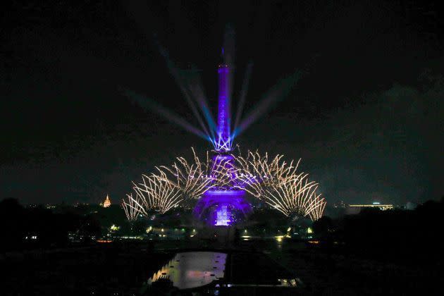 <p>Le feu d'artifice organisé le 14 juillet 2019 à Paris.</p>