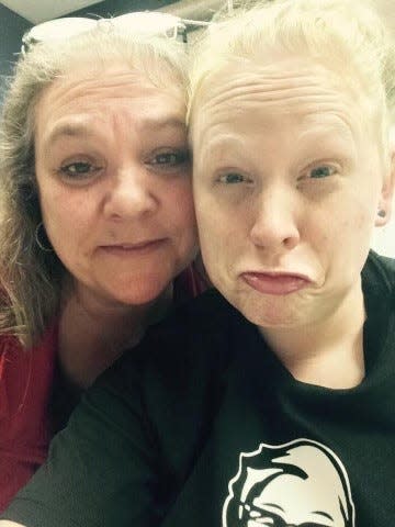 Richland County Coroner's Investigator Bob Ball said the remains found in the woods off North Lake Park Sunday are that of Shealeah Staley, 30, of Ashland. Her mother Angela Kehl, at left, provided this photo of Shealeah and herself Tuesday.