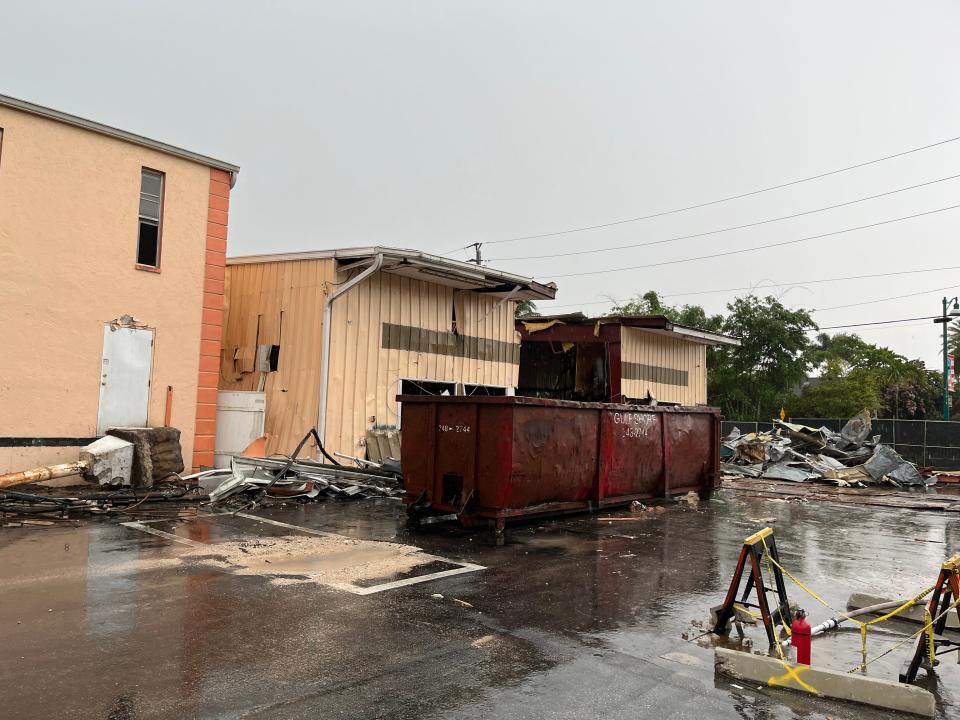 Demolition began Thursday, July 14, 2022, of Del's 24-Hour Store at the intersection of Bayshore and Thomasson drives in East Naples. The store opened in 1961 by owner Del Ackerman. It closed permanently in 2020, a year after his death. Collier County bought the property in 2020 for $2.1 million.  
Liz Freeman/Naples Daily News